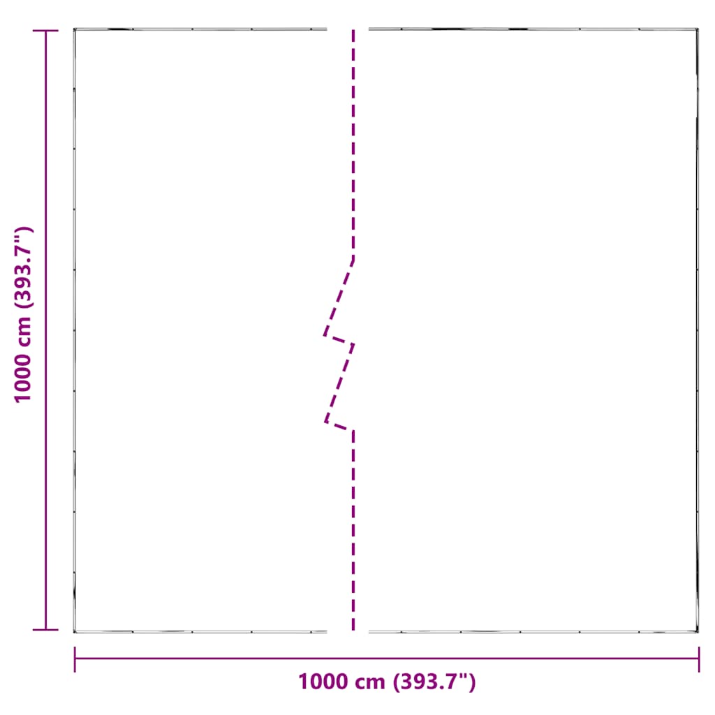 Doorzichtig zeildoek met zeilringen 10x10 m polyethyleen is nu te koop bij PeponiXL, paradijselijk wonen!