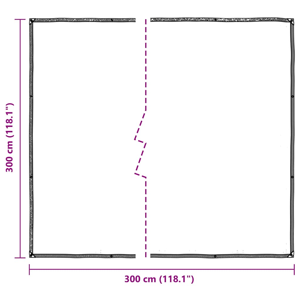 Doorzichtig afdekzeil met ogen 3x3 m polyethyleen is nu te koop bij PeponiXL, paradijselijk wonen!