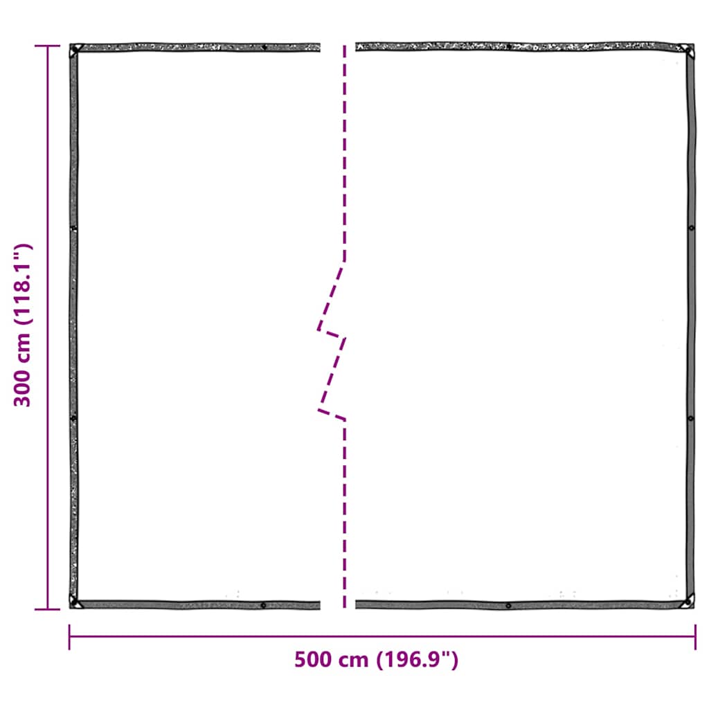 Doorzichtig zeildoek met zeilringen 3x5 m polyethyleen is nu te koop bij PeponiXL, paradijselijk wonen!