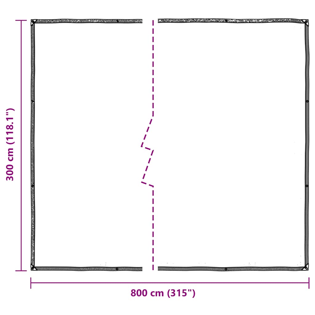 Doorzichtig zeildoek met zeilringen 3x8 m polyethyleen is nu te koop bij PeponiXL, paradijselijk wonen!