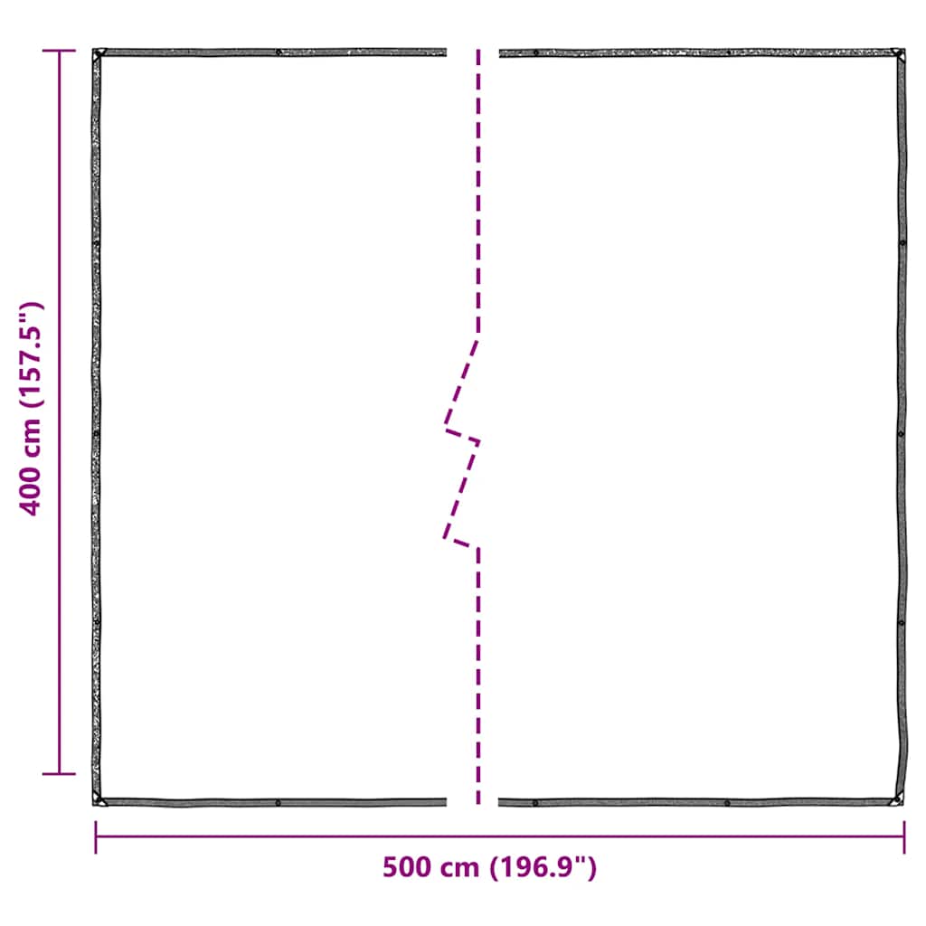 Doorzichtig zeildoek met zeilringen 4x5 m polyethyleen is nu te koop bij PeponiXL, paradijselijk wonen!