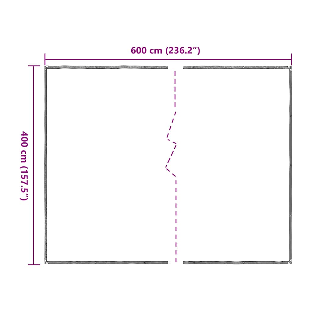 Doorzichtig zeildoek met zeilringen 4x6 m polyethyleen is nu te koop bij PeponiXL, paradijselijk wonen!