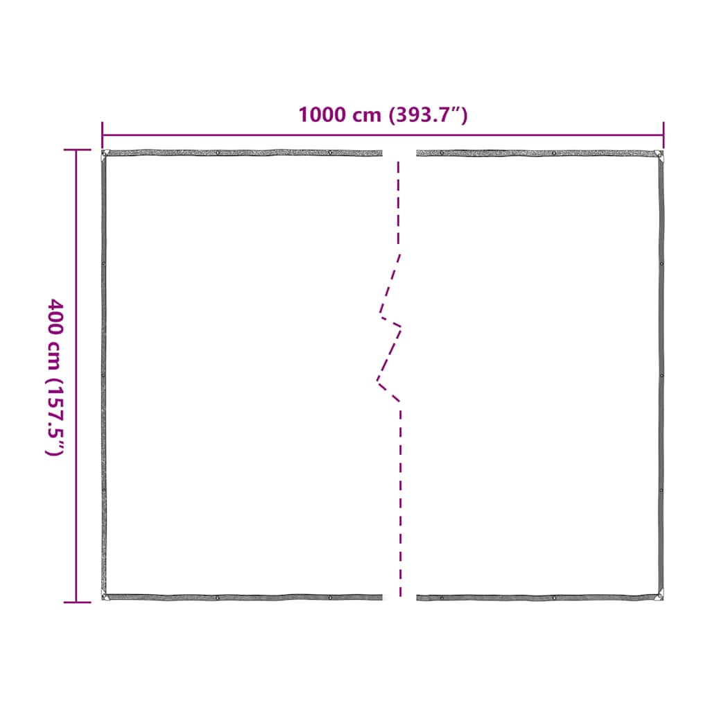 Doorzichtig zeildoek met zeilringen 4x10 m polyethyleen is nu te koop bij PeponiXL, paradijselijk wonen!