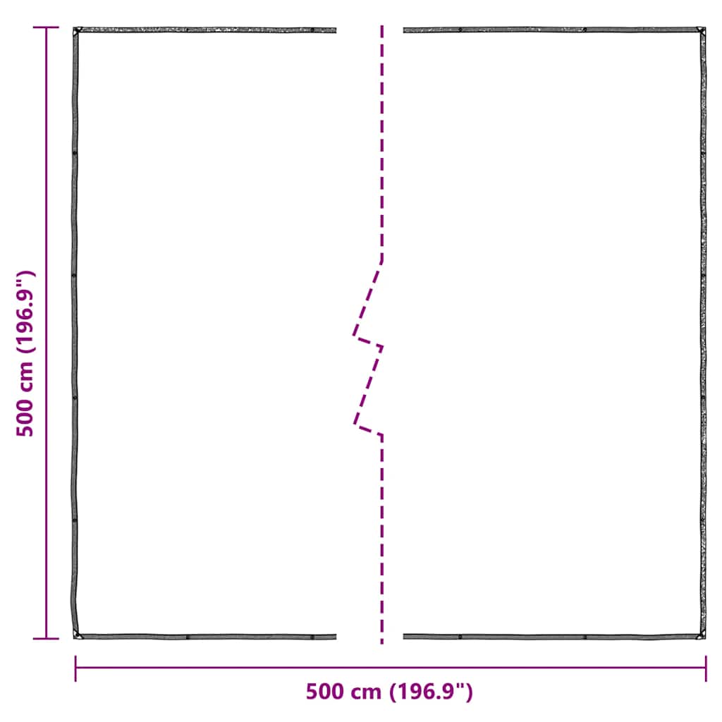 Doorzichtig zeildoek met zeilringen 5x5 m polyethyleen is nu te koop bij PeponiXL, paradijselijk wonen!