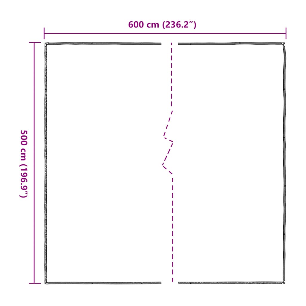 Doorzichtig zeildoek met zeilringen 5x6 m polyethyleen is nu te koop bij PeponiXL, paradijselijk wonen!