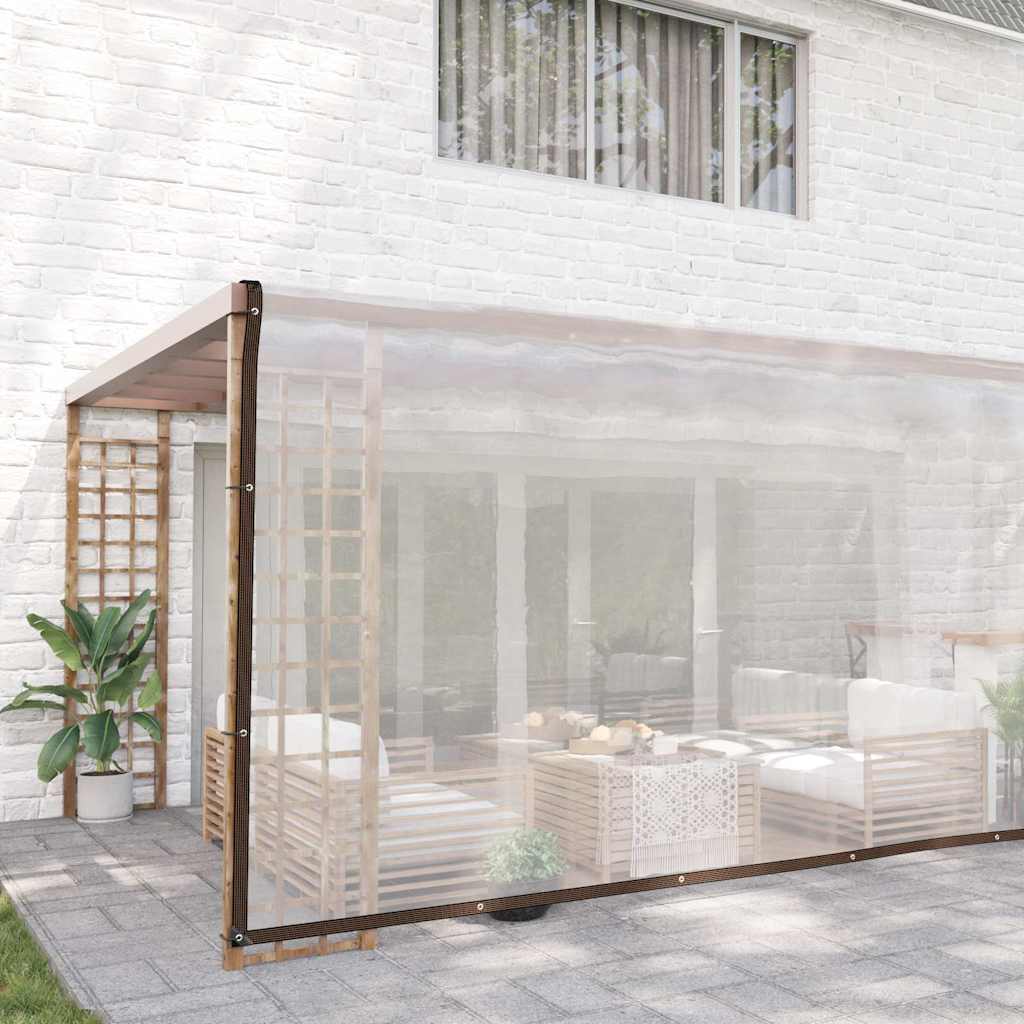 Doorzichtig zeildoek met zeilringen 5x10 m polyethyleen is nu te koop bij PeponiXL, paradijselijk wonen!