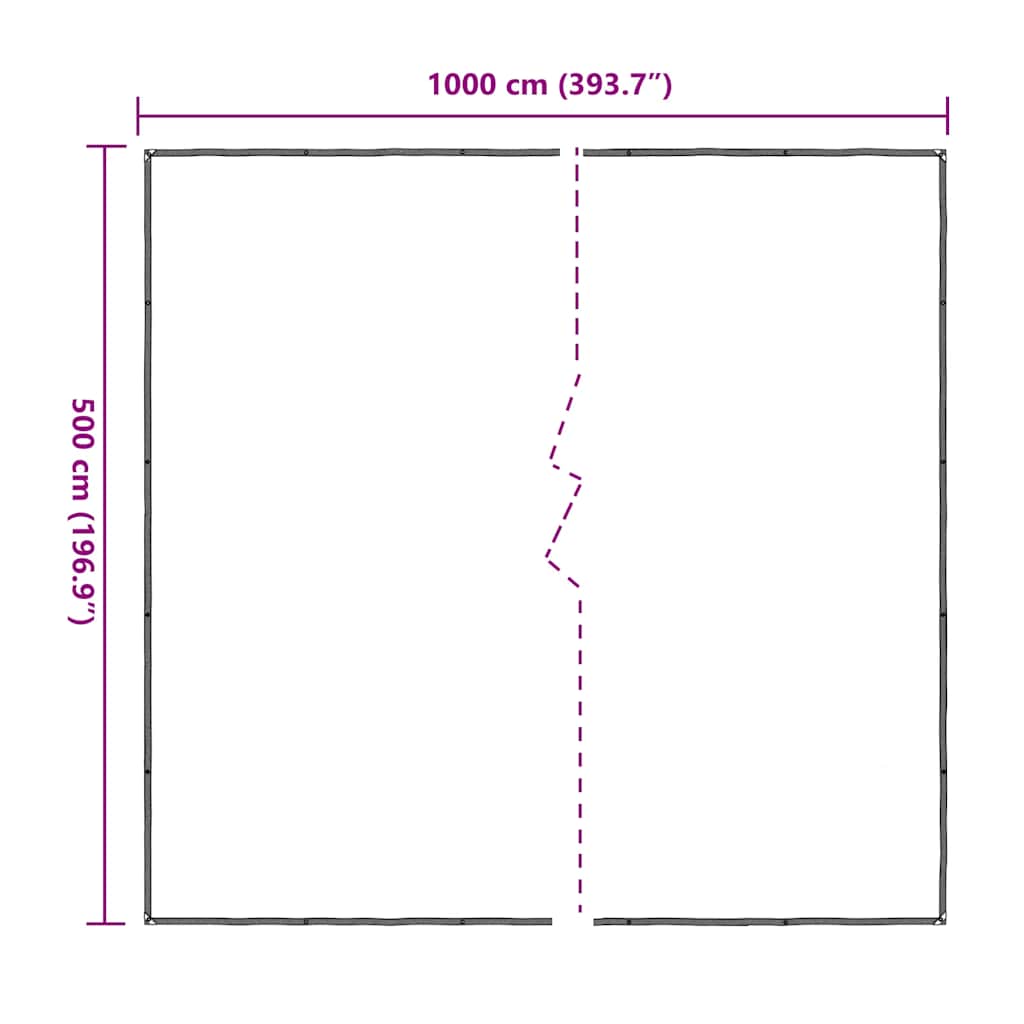 Doorzichtig zeildoek met zeilringen 5x10 m polyethyleen is nu te koop bij PeponiXL, paradijselijk wonen!