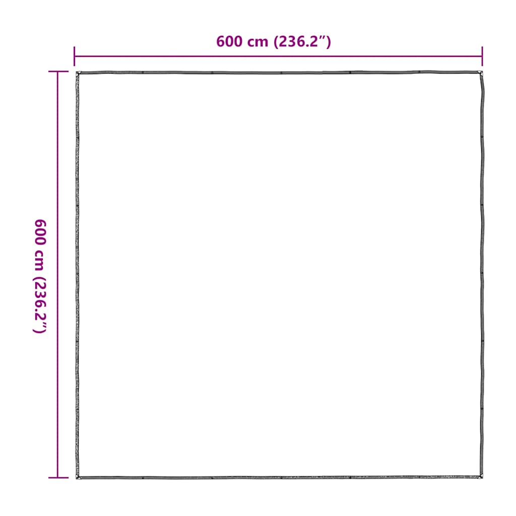 Doorzichtig zeildoek met zeilringen 6x6 m polyethyleen is nu te koop bij PeponiXL, paradijselijk wonen!