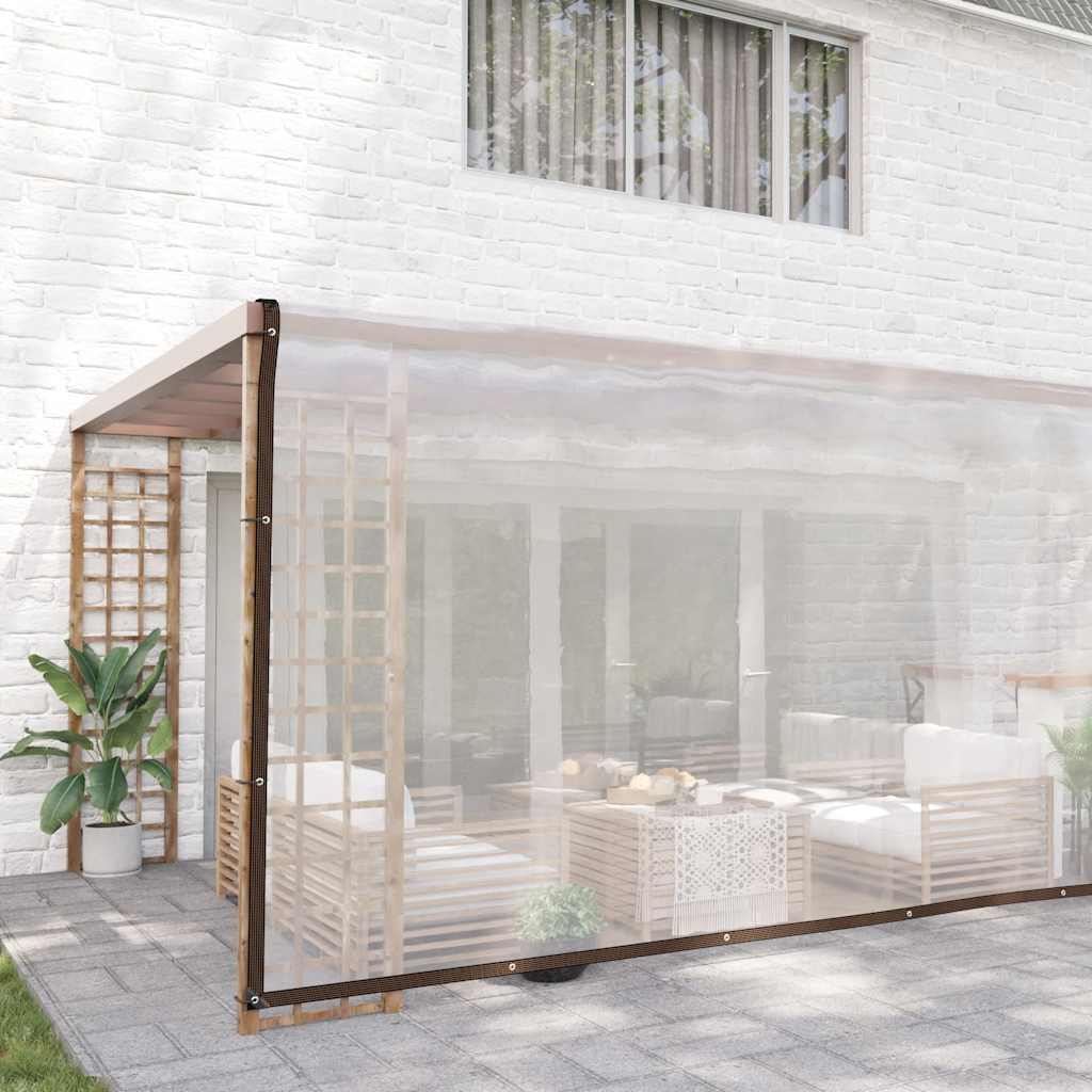 Doorzichtig zeildoek met zeilringen 6x8 m polyethyleen is nu te koop bij PeponiXL, paradijselijk wonen!