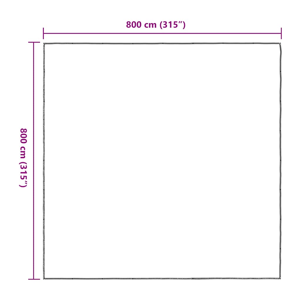 Doorzichtig zeildoek met zeilringen 8x8 m polyethyleen is nu te koop bij PeponiXL, paradijselijk wonen!