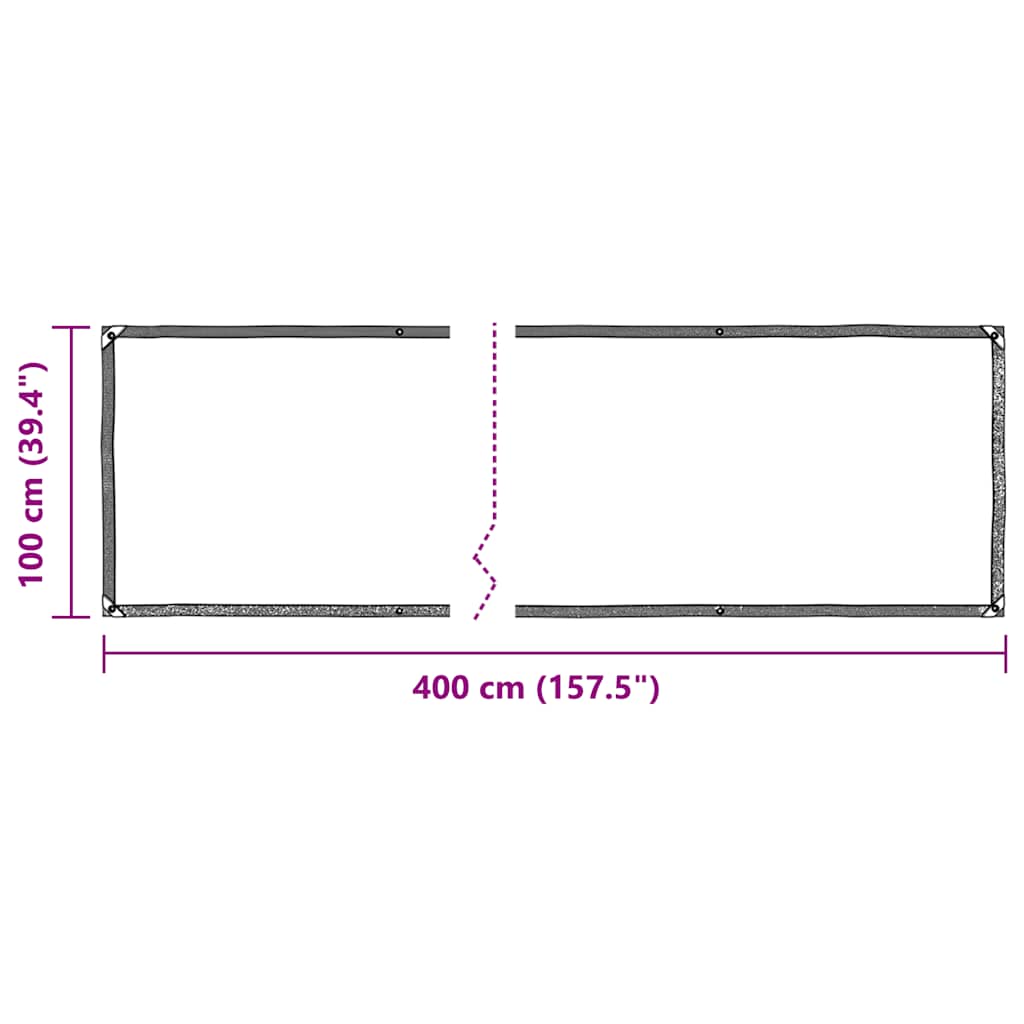 Doorzichtig zeildoek met zeilringen 1x4 m PVC is nu te koop bij PeponiXL, paradijselijk wonen!