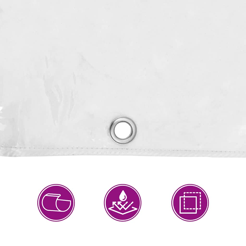 Doorzichtig zeildoek met zeilringen 1x5 m PVC is nu te koop bij PeponiXL, paradijselijk wonen!