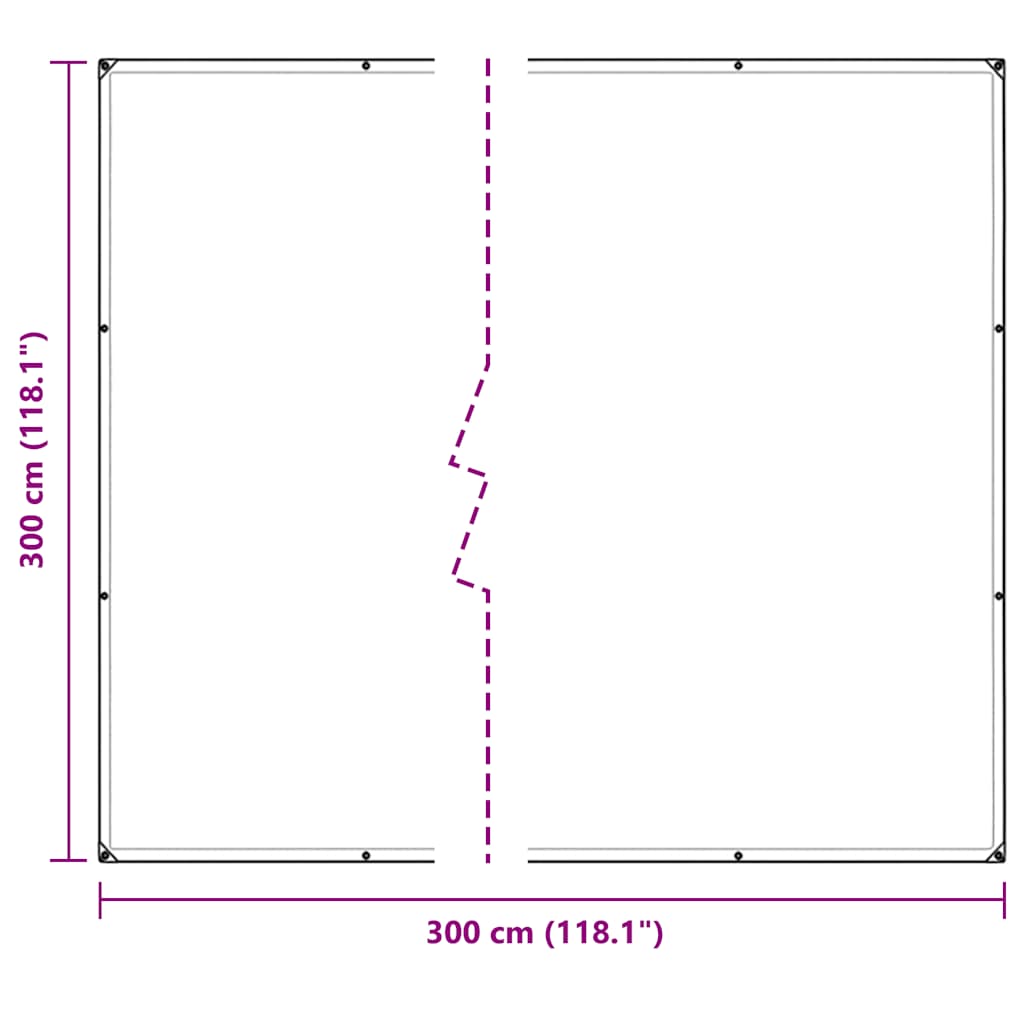 Doorzichtig afdekzeil met ogen 3x3 m PVC is nu te koop bij PeponiXL, paradijselijk wonen!