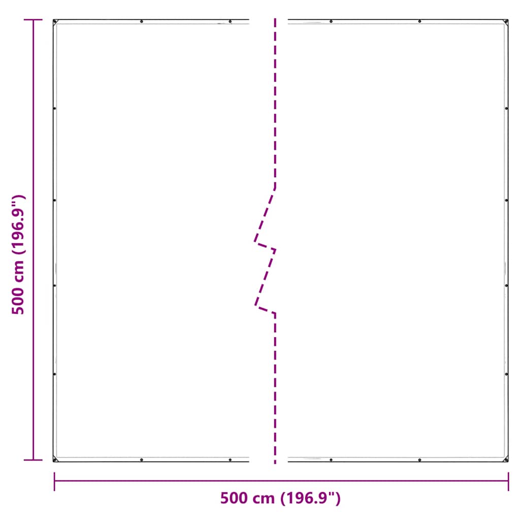 Doorzichtig zeildoek met zeilringen 5x5 m PVC is nu te koop bij PeponiXL, paradijselijk wonen!