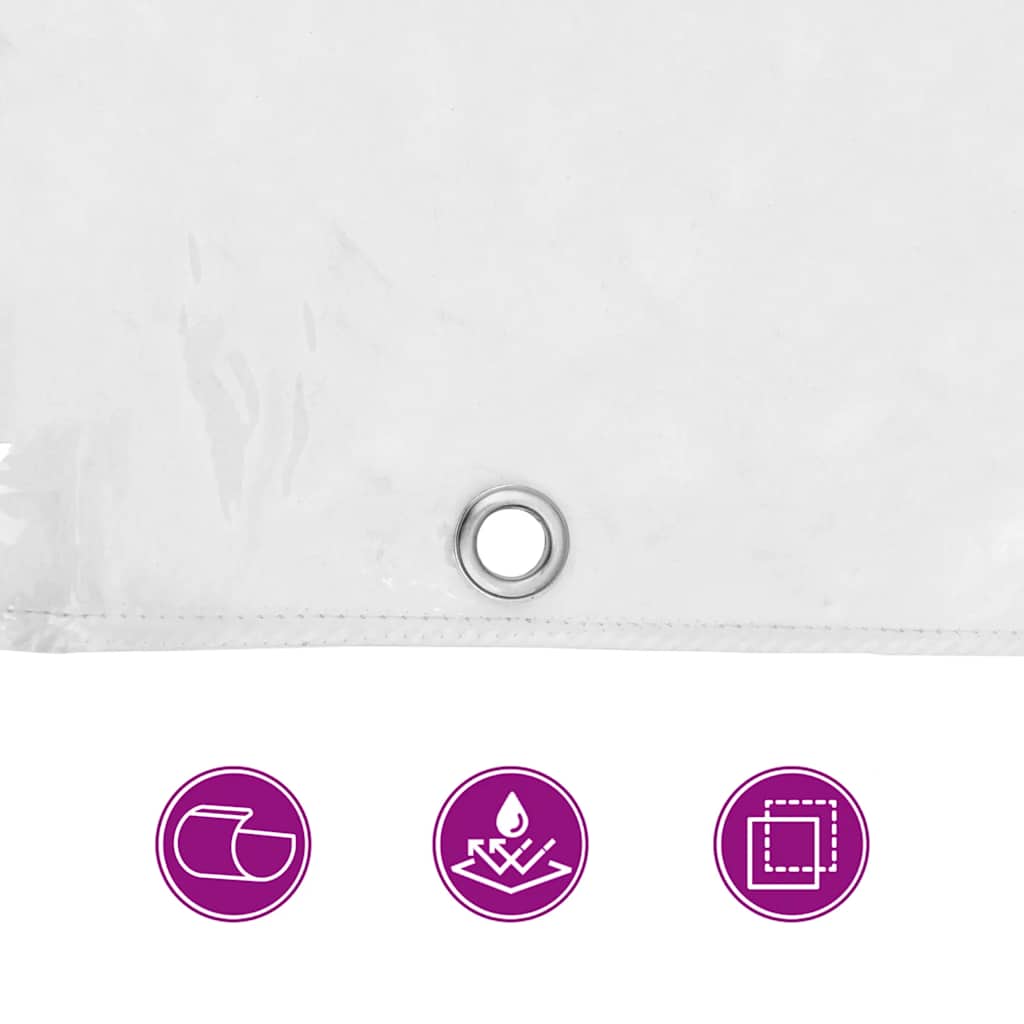 Doorzichtig zeildoek met zeilringen 6x10 m PVC is nu te koop bij PeponiXL, paradijselijk wonen!