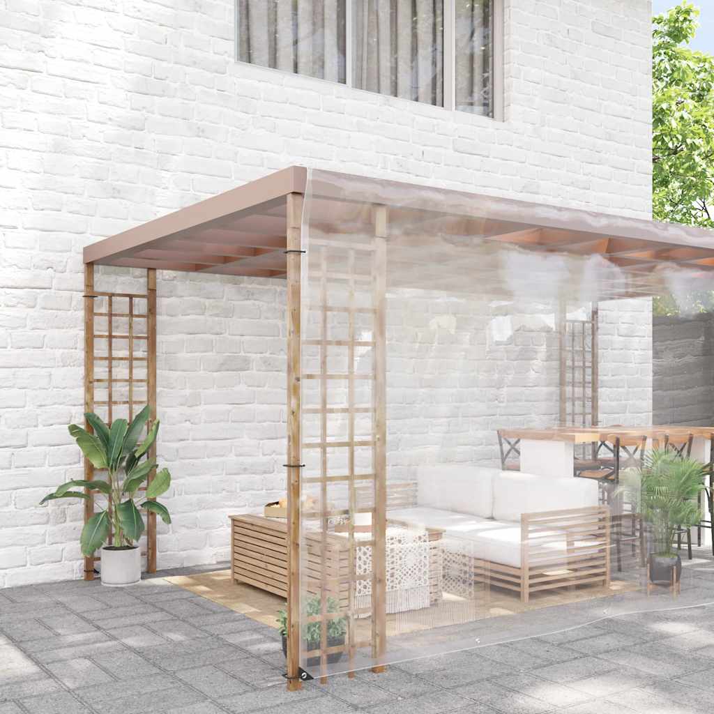 Doorzichtig zeildoek met zeilringen 8x8 m PVC is nu te koop bij PeponiXL, paradijselijk wonen!