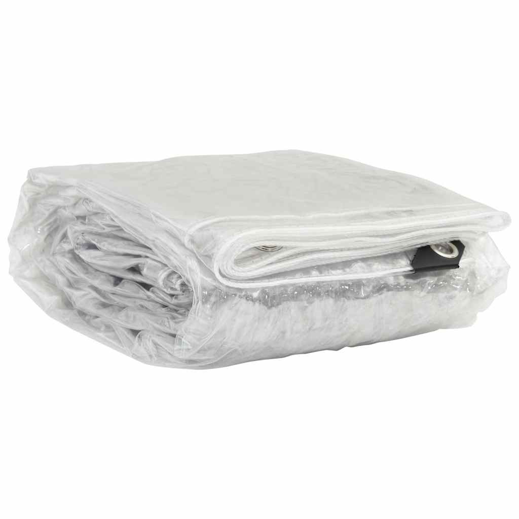Doorzichtig zeildoek met zeilringen 8x8 m PVC is nu te koop bij PeponiXL, paradijselijk wonen!