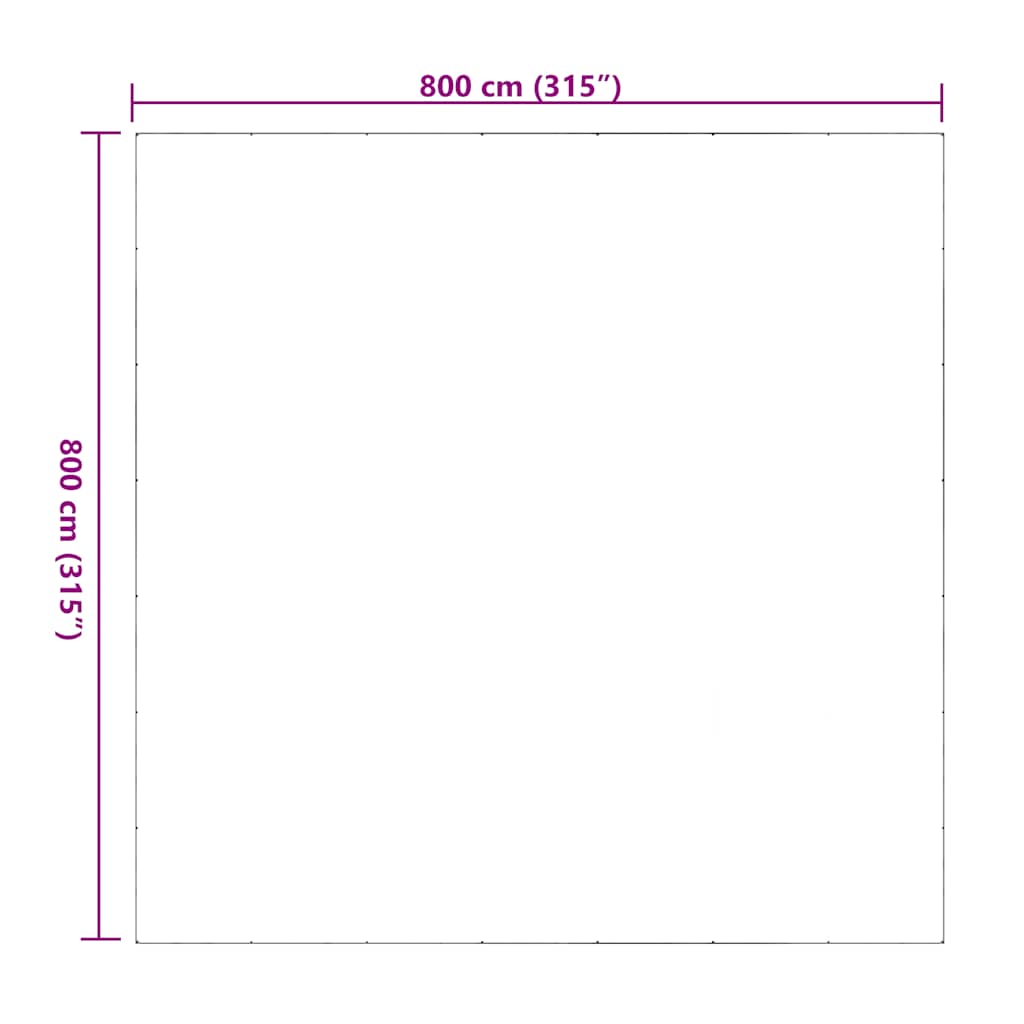 Doorzichtig zeildoek met zeilringen 8x8 m PVC is nu te koop bij PeponiXL, paradijselijk wonen!