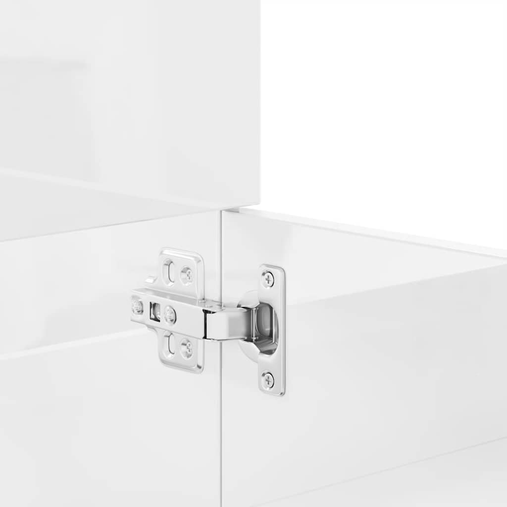 3-delige Badkamermeubelset bewerkt hout hoogglans wit is nu te koop bij PeponiXL, paradijselijk wonen!