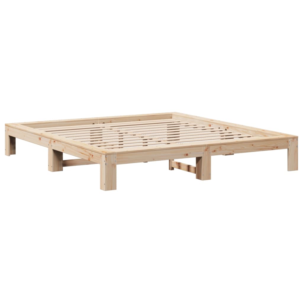 Bedframe zonder matras massief grenenhout 200x200 cm is nu te koop bij PeponiXL, paradijselijk wonen!