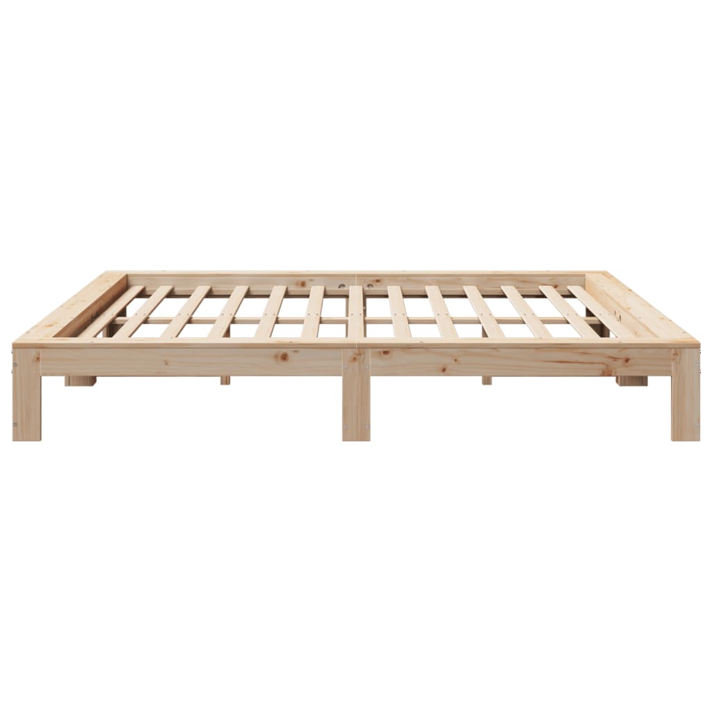 Bedframe zonder matras massief grenenhout 200x200 cm is nu te koop bij PeponiXL, paradijselijk wonen!