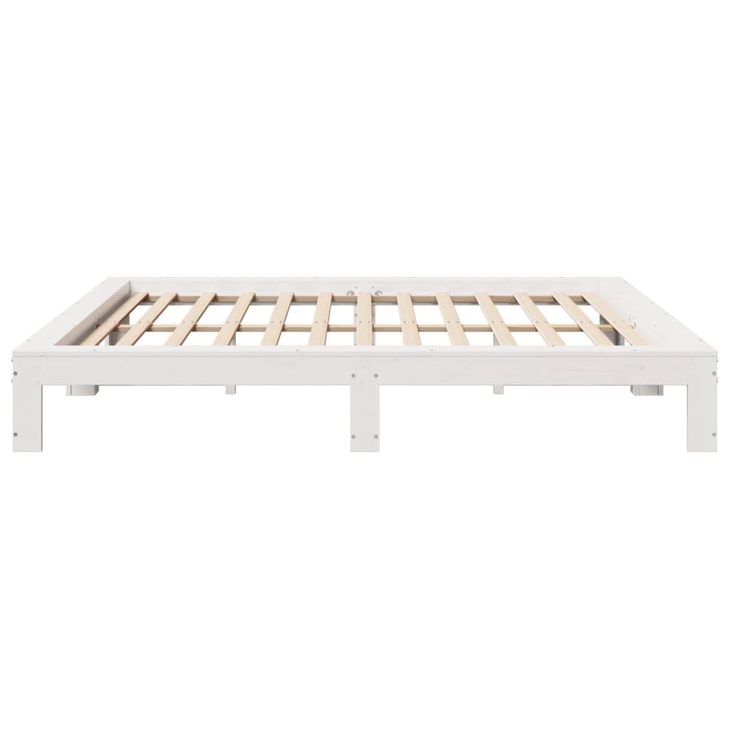 Bedframe zonder matras massief grenenhout wit 180x200 cm is nu te koop bij PeponiXL, paradijselijk wonen!