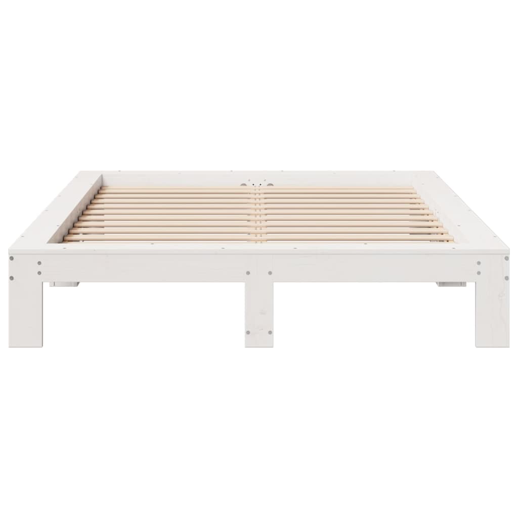 Bedframe zonder matras massief grenenhout wit 160x200 cm is nu te koop bij PeponiXL, paradijselijk wonen!
