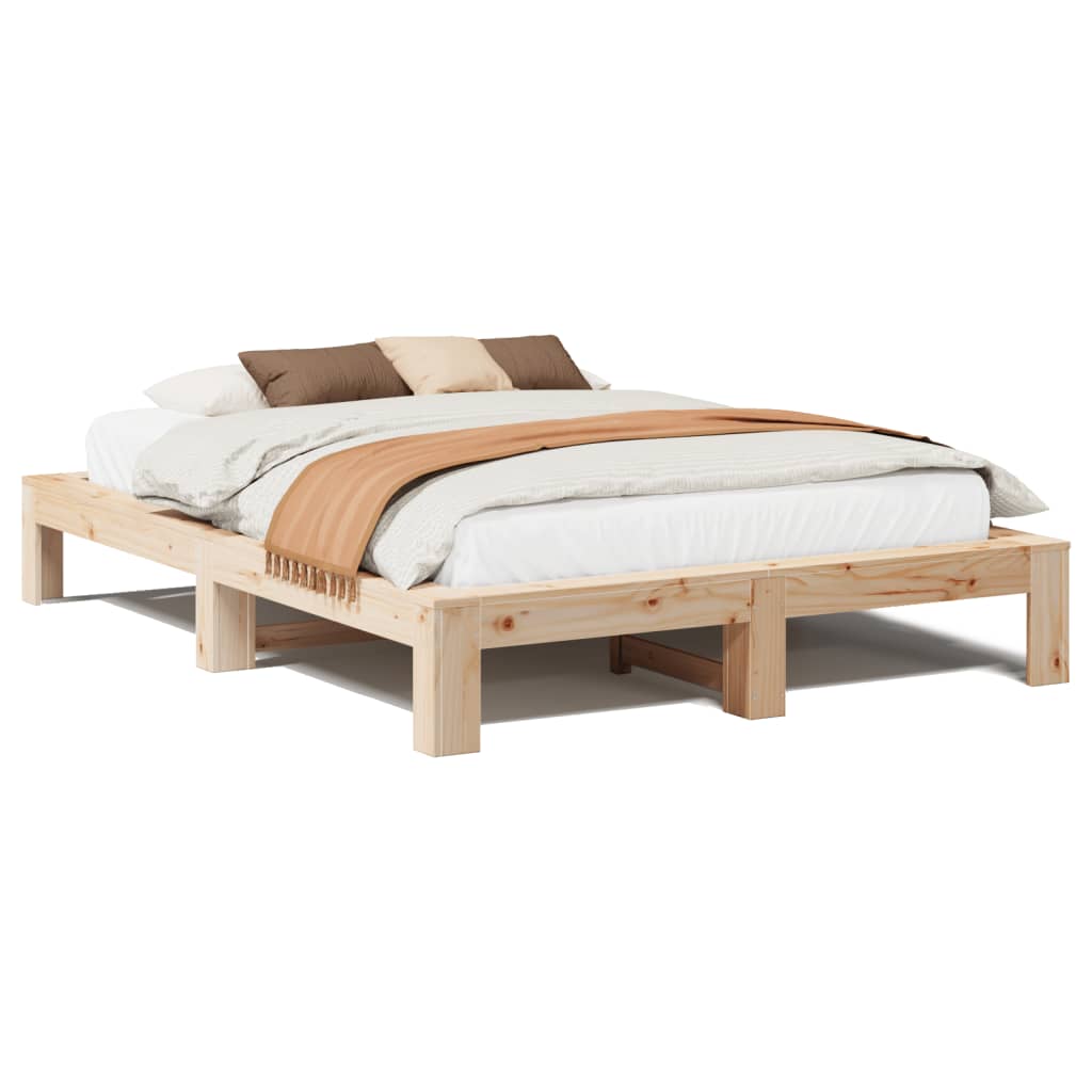 Bedframe zonder matras massief grenenhout 150x200 cm is nu te koop bij PeponiXL, paradijselijk wonen!