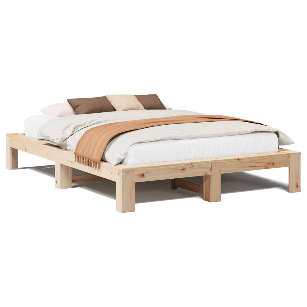 Bedframe zonder matras massief grenenhout 140x200 cm is nu te koop bij PeponiXL, paradijselijk wonen!