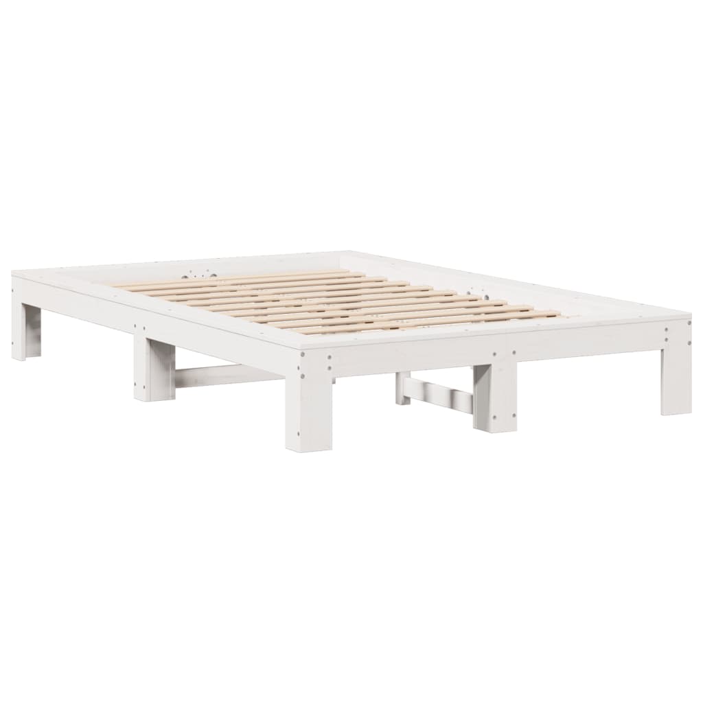 Bedframe zonder matras massief grenenhout wit 120x200 cm is nu te koop bij PeponiXL, paradijselijk wonen!