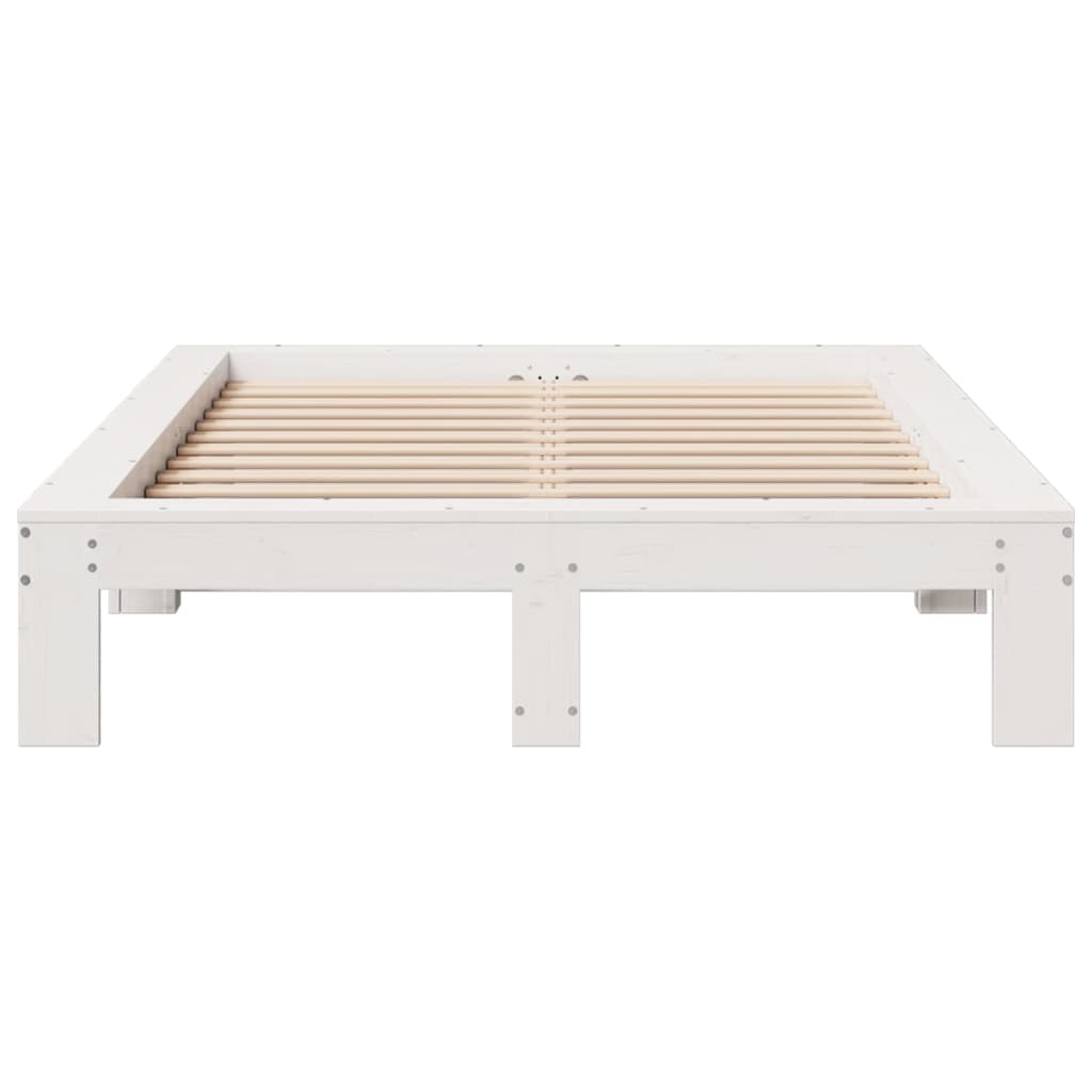 Bedframe zonder matras massief grenenhout wit 120x200 cm is nu te koop bij PeponiXL, paradijselijk wonen!