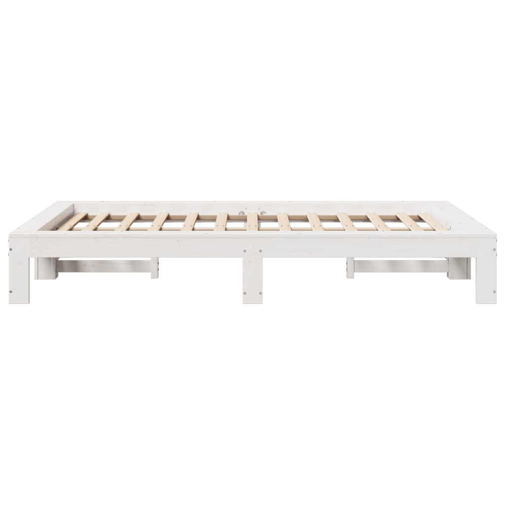Bedframe zonder matras massief grenenhout wit 120x200 cm is nu te koop bij PeponiXL, paradijselijk wonen!