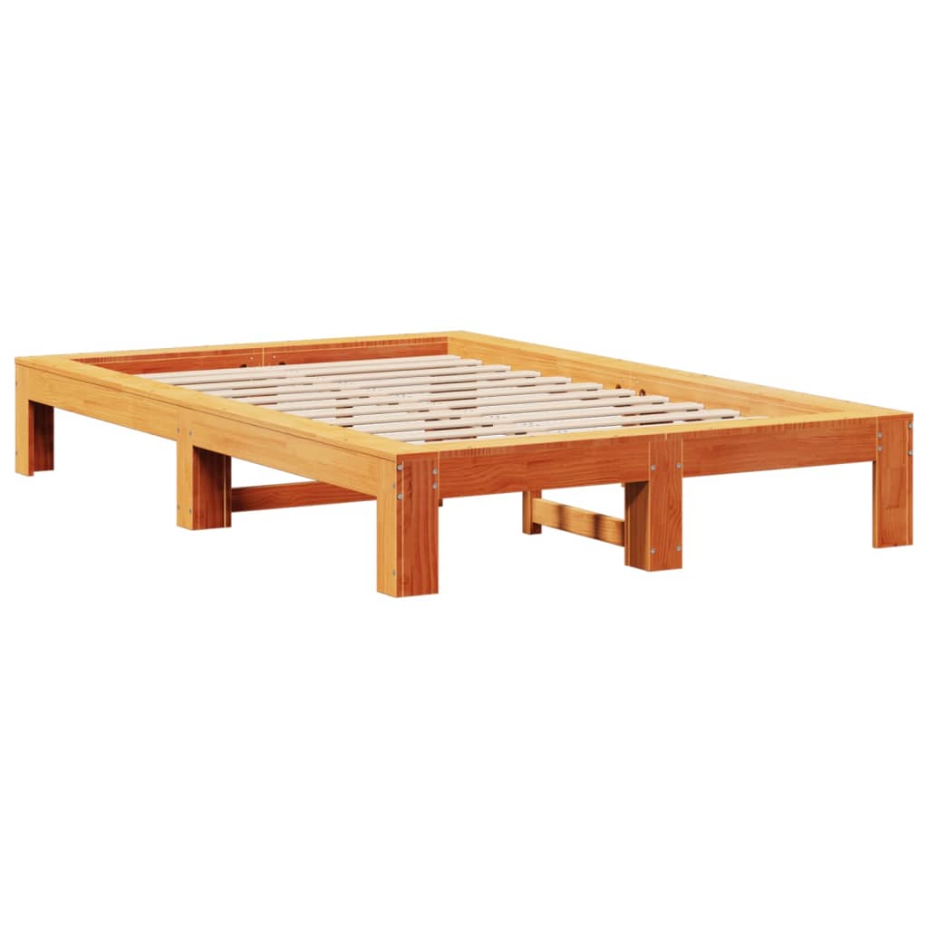 Bedframe zonder matras massief grenenhout wasbruin 120x200 cm is nu te koop bij PeponiXL, paradijselijk wonen!