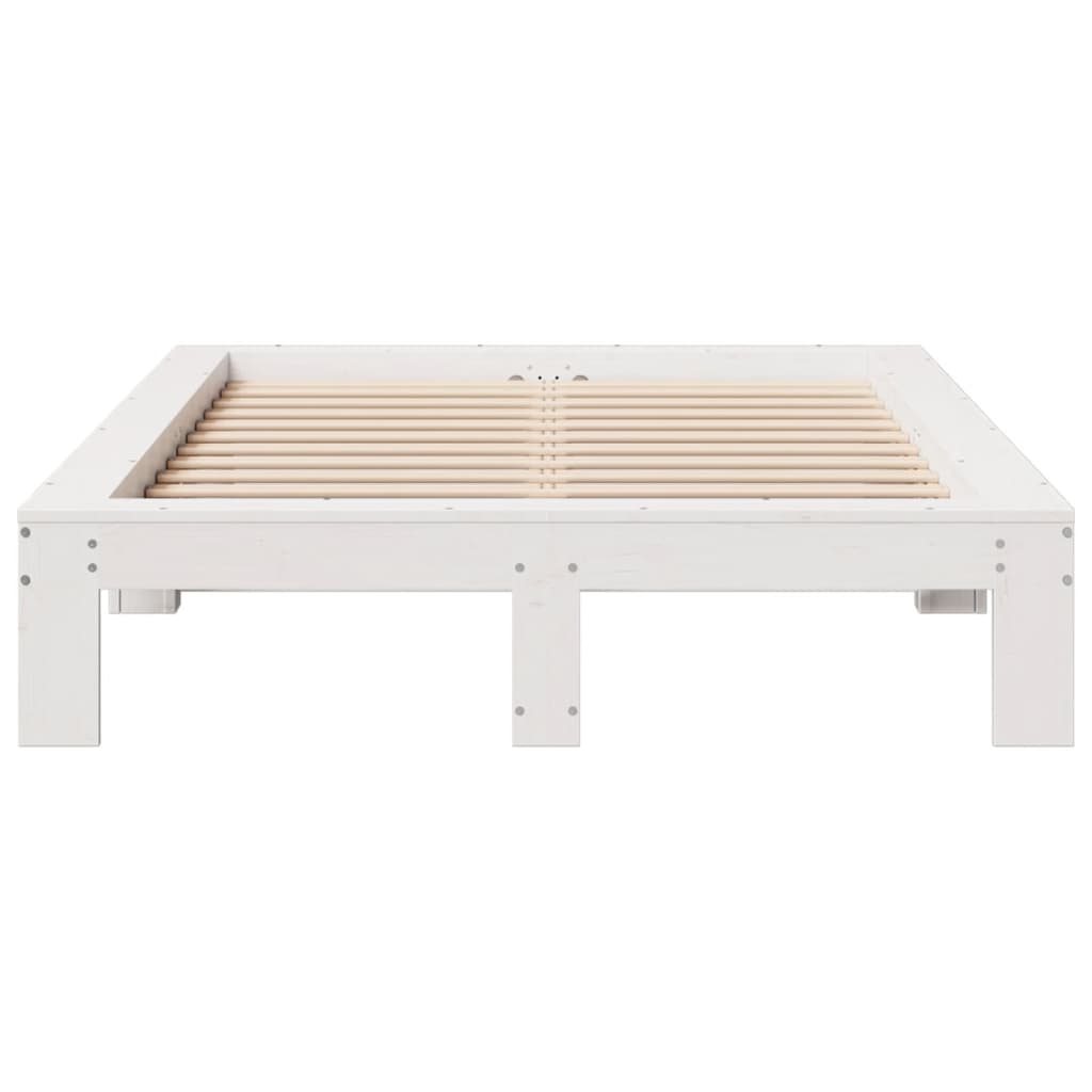 Bedframe zonder matras massief grenenhout wit 120x190 cm is nu te koop bij PeponiXL, paradijselijk wonen!