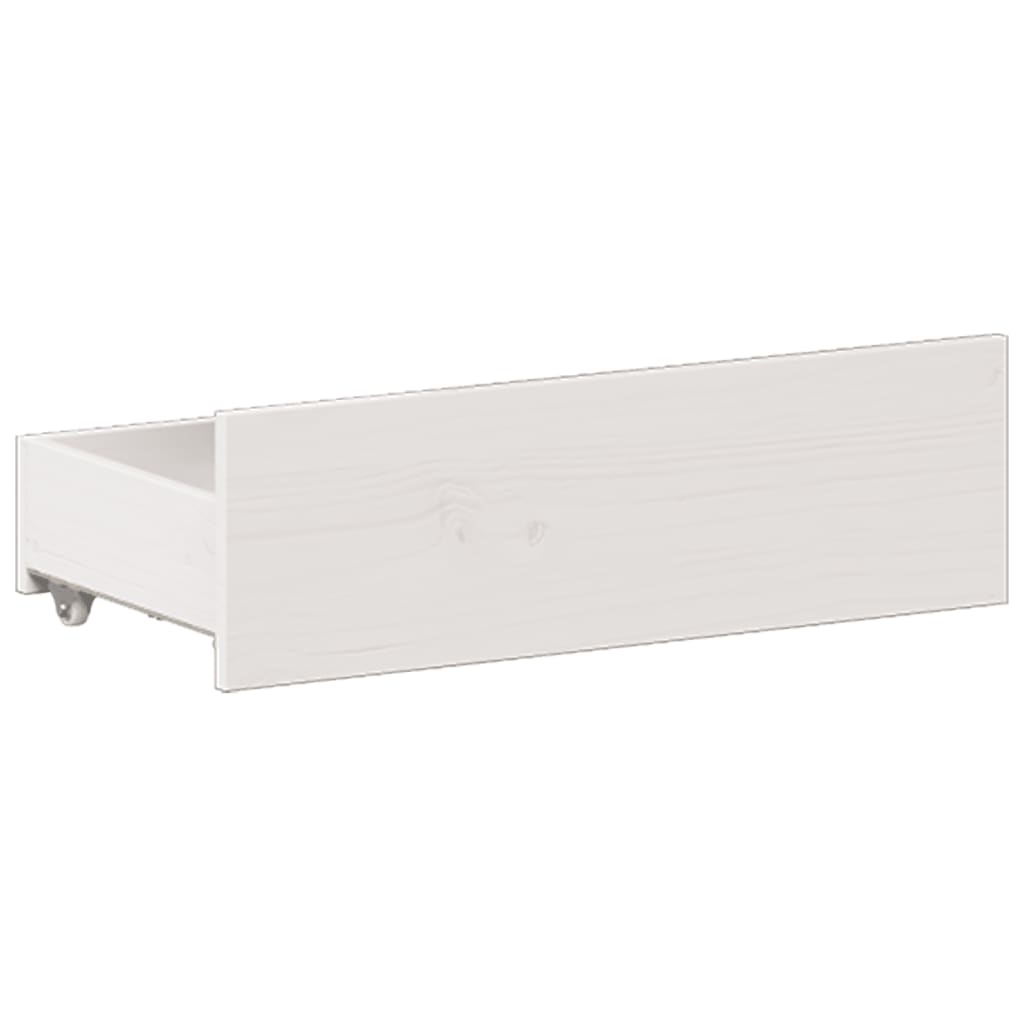 Bedframe zonder matras met hoofdbord grenenhout wit 200x200 cm is nu te koop bij PeponiXL, paradijselijk wonen!