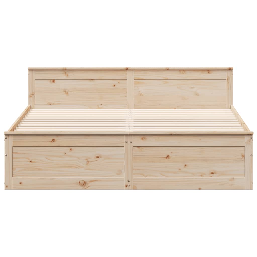 Bedframe zonder matras met hoofdbord grenenhout 180x200 cm is nu te koop bij PeponiXL, paradijselijk wonen!