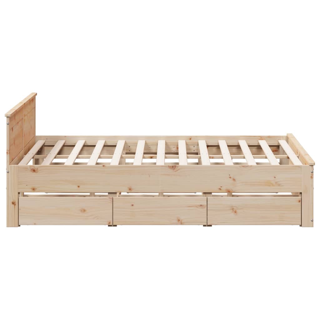 Bedframe zonder matras met hoofdbord grenenhout 180x200 cm is nu te koop bij PeponiXL, paradijselijk wonen!