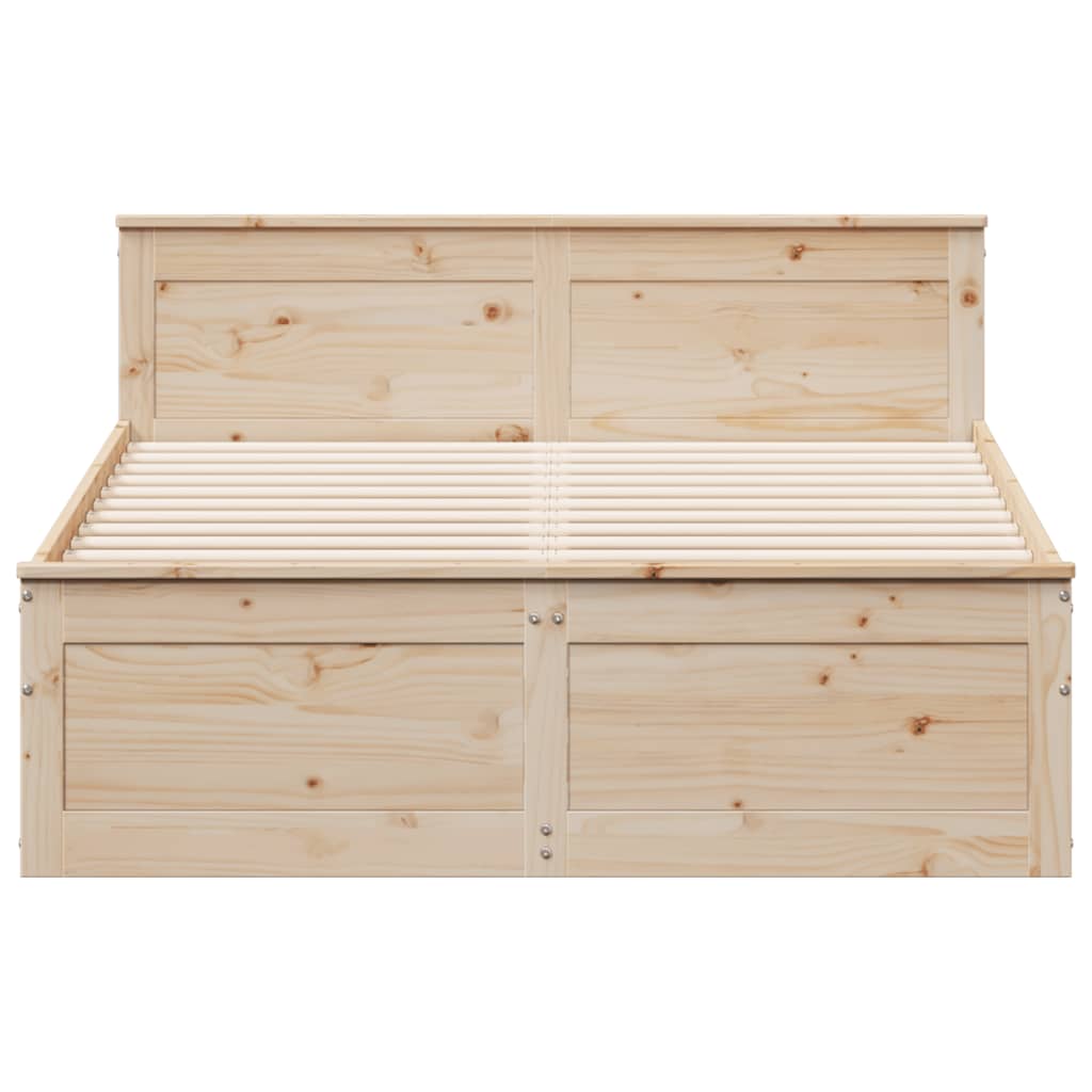 Bedframe zonder matras met hoofdbord grenenhout 160x200 cm is nu te koop bij PeponiXL, paradijselijk wonen!