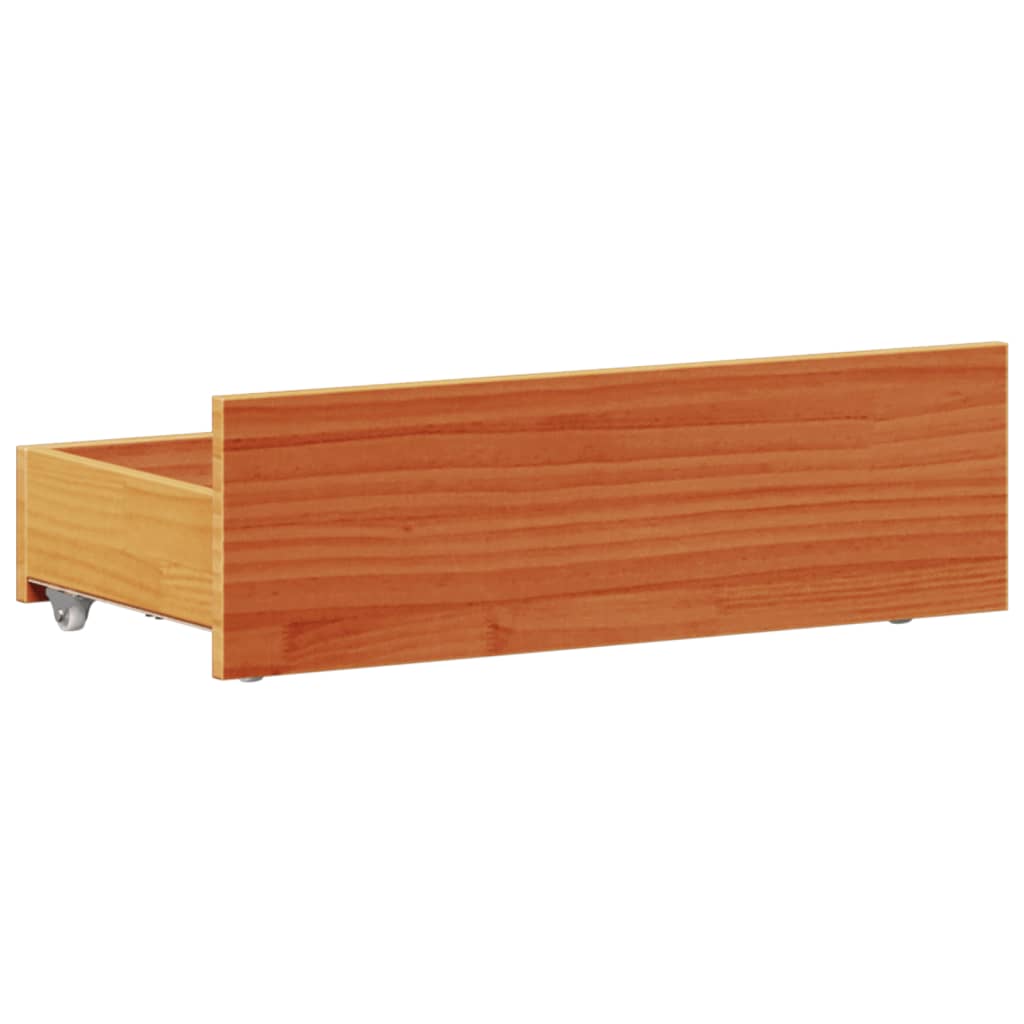 Bedframe zonder matras met hoofdbord grenenhout bruin 90x200 cm is nu te koop bij PeponiXL, paradijselijk wonen!