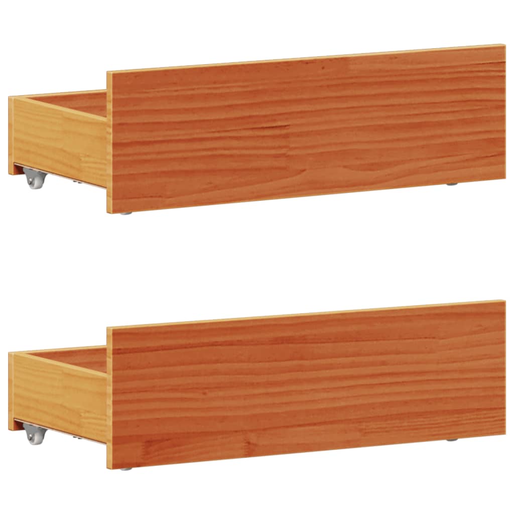 Bedframe zonder matras met hoofdbord grenenhout bruin 90x200 cm is nu te koop bij PeponiXL, paradijselijk wonen!