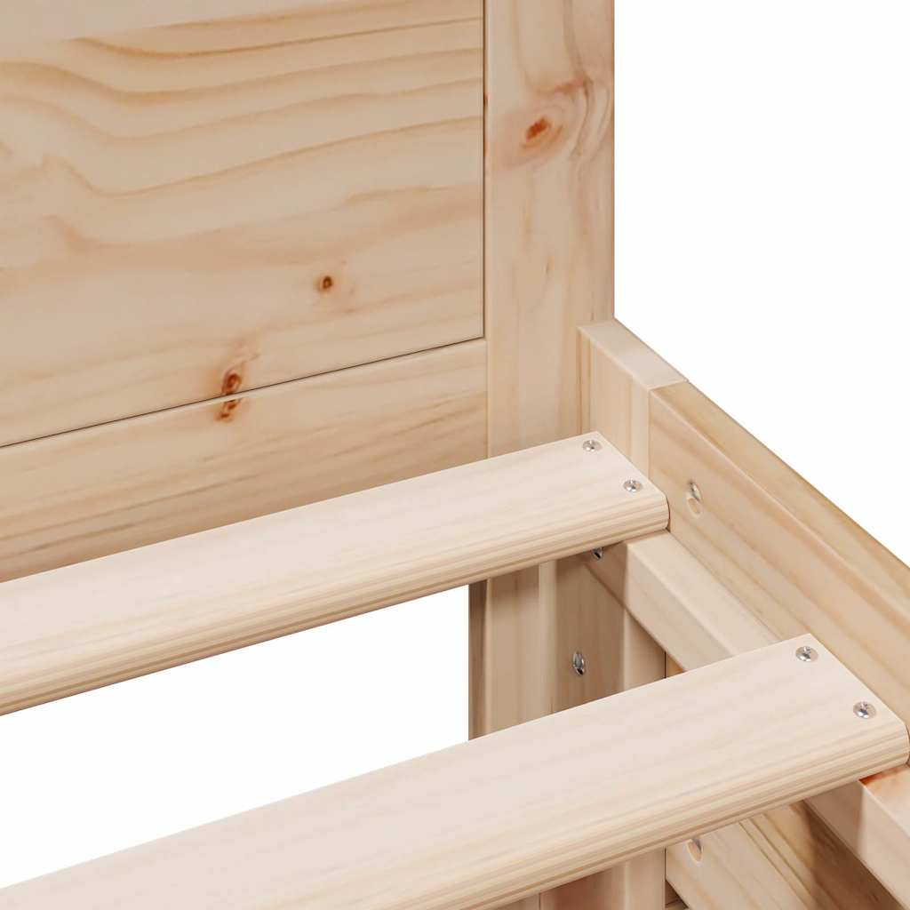 Bedframe zonder matras met hoofdbord grenenhout 90x190 cm is nu te koop bij PeponiXL, paradijselijk wonen!