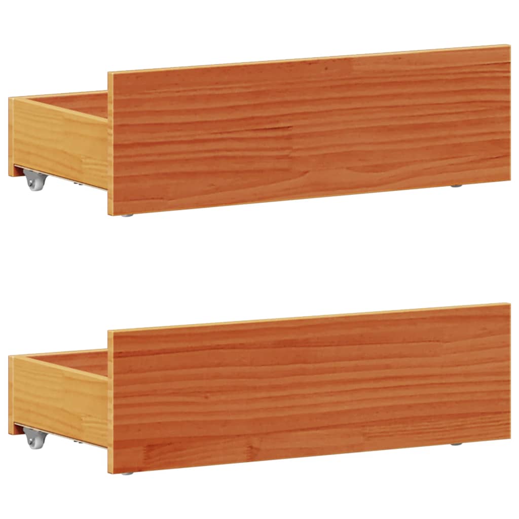 Bedframe met hoofdbord zonder matras hout wasbruin 90x190 cm is nu te koop bij PeponiXL, paradijselijk wonen!