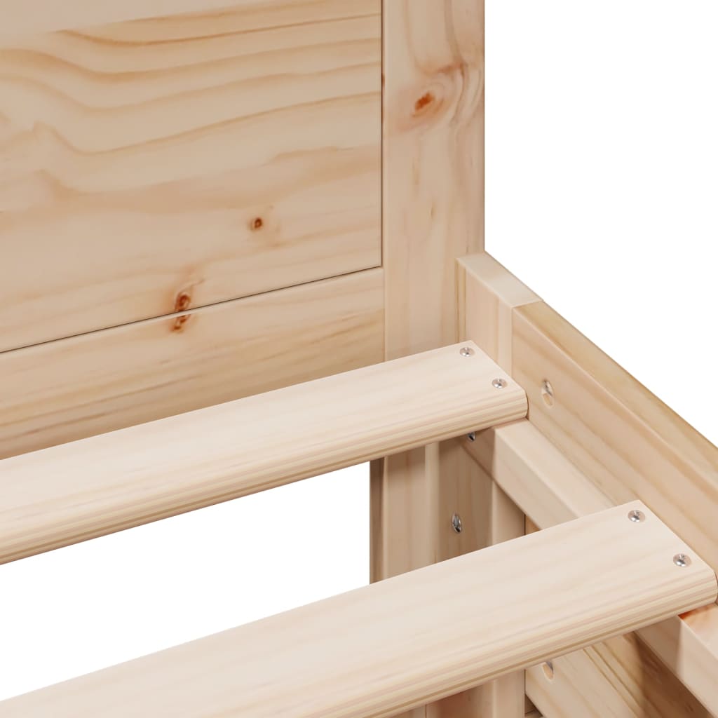 Bedframe met hoofdbord zonder matras grenenhout 75x190 cm is nu te koop bij PeponiXL, paradijselijk wonen!