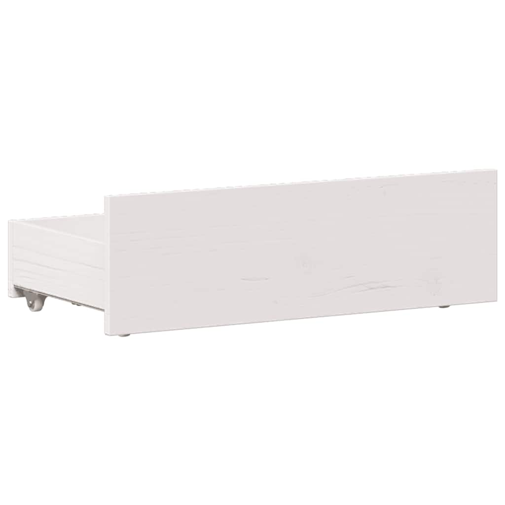 Bedframe met hoofdbord zonder matras grenenhout wit 75x190 cm is nu te koop bij PeponiXL, paradijselijk wonen!