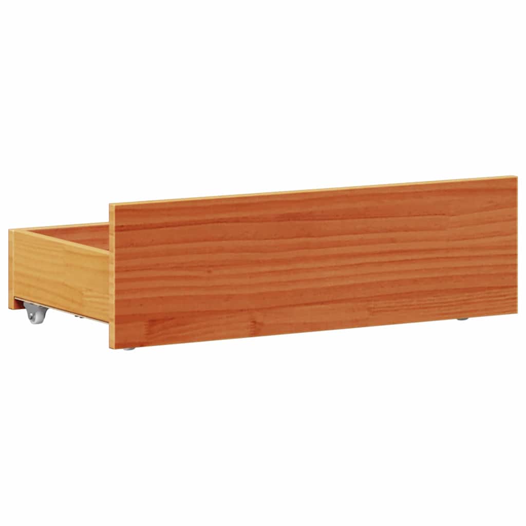 Bedframe met hoofdbord zonder matras hout wasbruin 75x190 cm is nu te koop bij PeponiXL, paradijselijk wonen!