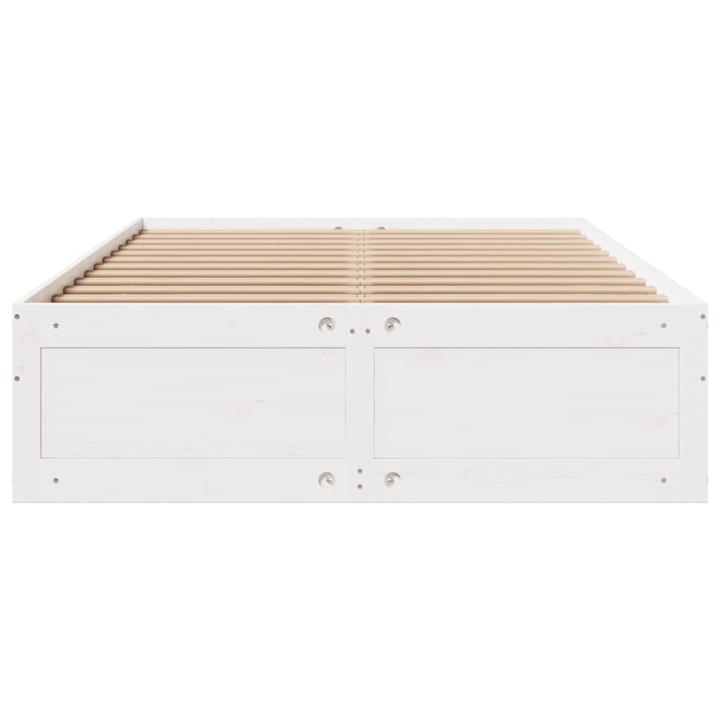 Bedframe zonder matras met lades grenenhout wit 150x200 cm is nu te koop bij PeponiXL, paradijselijk wonen!