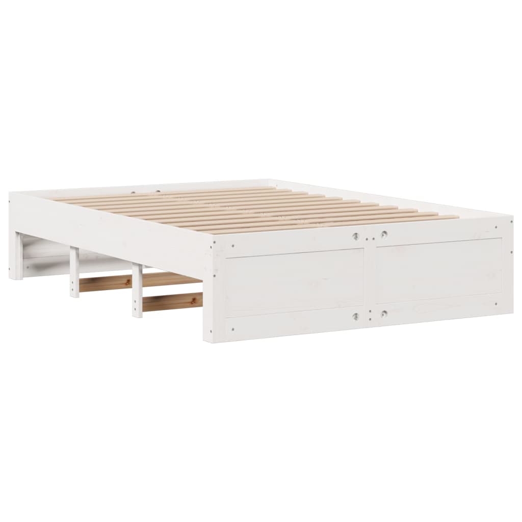 Bedframe zonder matras met lades grenenhout wit 150x200 cm is nu te koop bij PeponiXL, paradijselijk wonen!