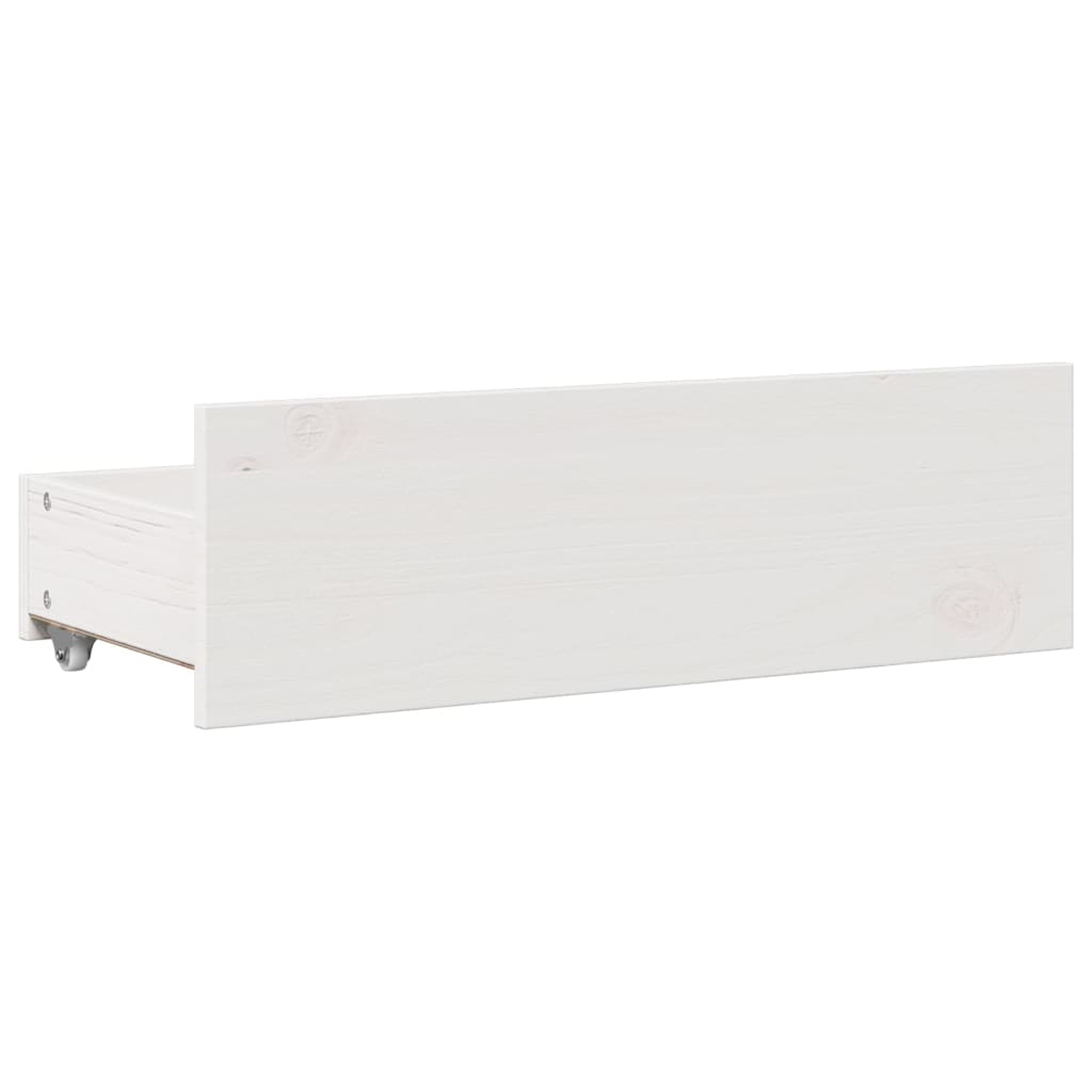 Bedframe zonder matras met lades grenenhout wit 150x200 cm is nu te koop bij PeponiXL, paradijselijk wonen!