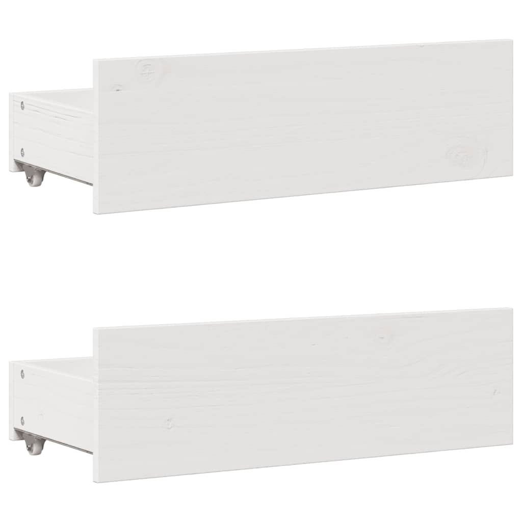 Bedframe zonder matras met lades grenenhout wit 140x200 cm is nu te koop bij PeponiXL, paradijselijk wonen!