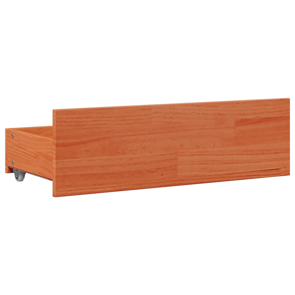 Bedframe zonder matras met lades grenenhout wasbruin 100x200 cm is nu te koop bij PeponiXL, paradijselijk wonen!